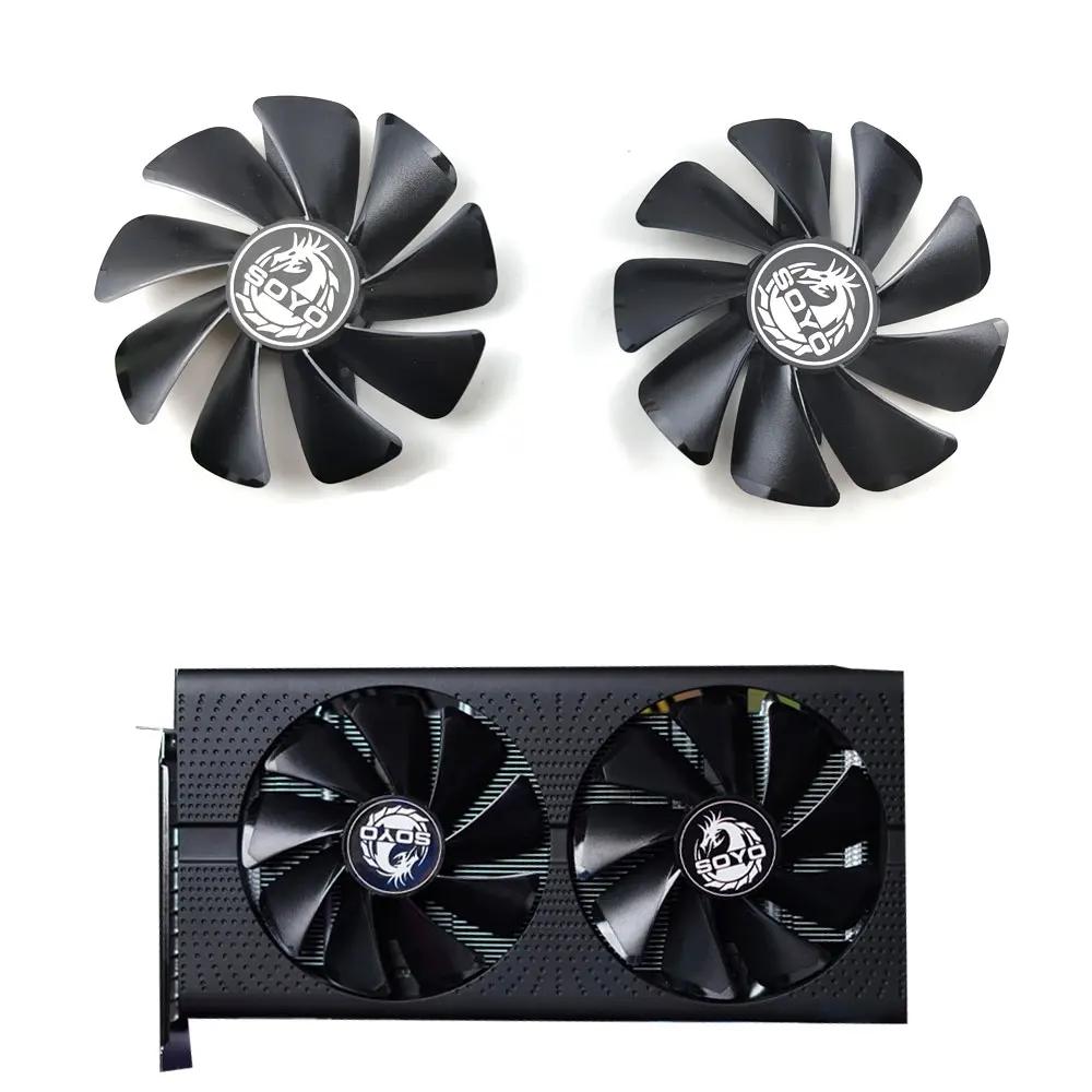 NEW 95MM 4PIN RX580 graphics card fan suitable for SOYO RX580 graphics card fan replacement